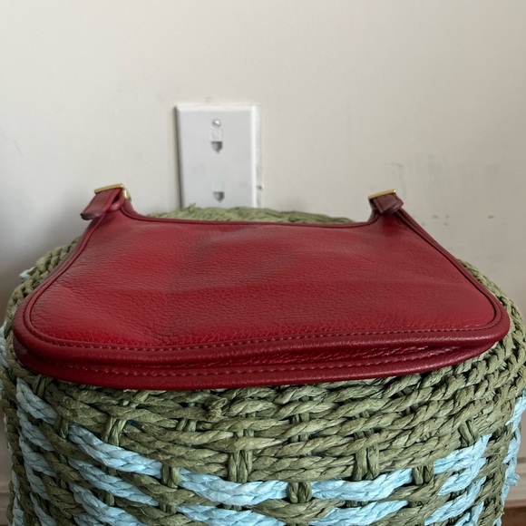 Giani Bernini Red Vtg Crossbody Real Leather Bag - Picture 4 of 14